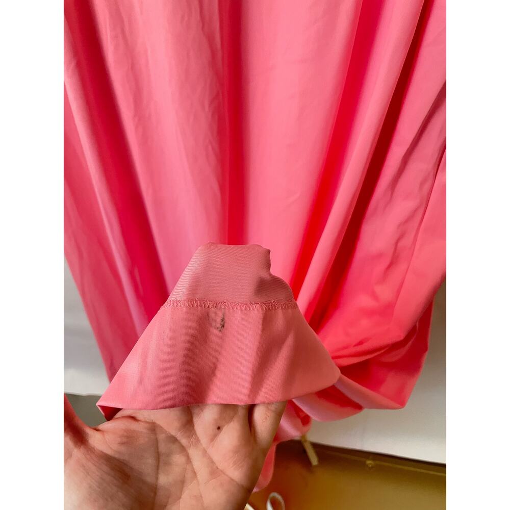 Deadstock NOS Vintage Vanity Fair Barbie Pink Zipper 3/4 Sleeve Housecoat 70s - Picture 5 of 5